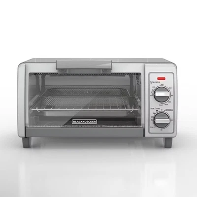 BLACK+DECKER 4 Slice Toaster Oven - TO1701SG: Countertop, Small, Dishwasher-Safe - Image 1 of 4