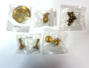 Vintage Clare Bell Brass Wine Platter Bowl w cover Lot of 5 items New Old Stock - Picture 1 of 7