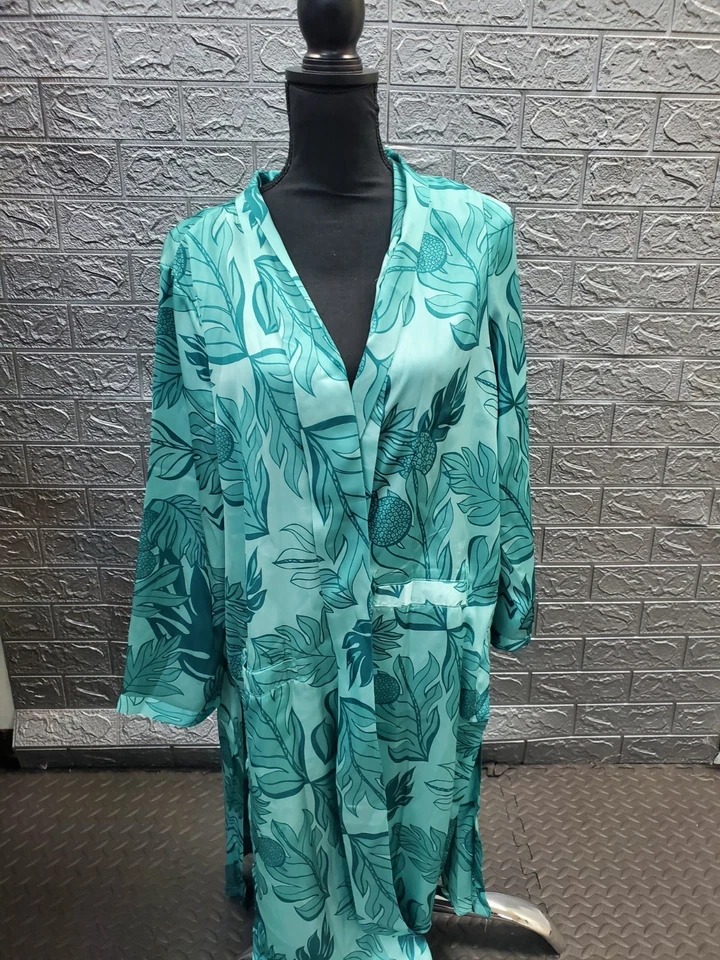 New Missing Polynesia Melani Cover Up Teal Size 1 US - Image 1 of 4