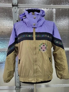 Chaqueta de Invierno Obermeyer Niñas - Talla 12 - Marrón Púrpura - Nieve Juego al Aire Libre - Imagen 1 de 13