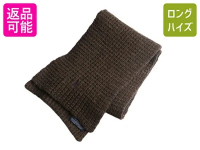 Ralph Lauren Men Scarf 90S Polo Ribbed Lamb Wool Knit Old Thick Stole Limited Ed - Image 1 of 4