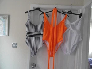 Boohoo Size 16 + x 3 Swimsuits. New. No Hygiene Strips. - Picture 1 of 4