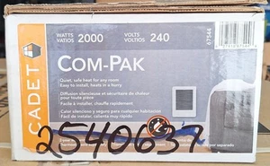 Cadet Com-Pak 240Volt 2,000W Wall Fan-Forced Electric Heater White CSC202W 67544 - Picture 1 of 4