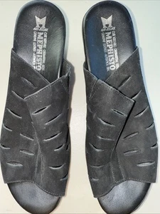 Mephisto Women Sandal 2 “ Heel Size 10.5-11 M, Black Leather NWOB Made In France - Picture 1 of 8