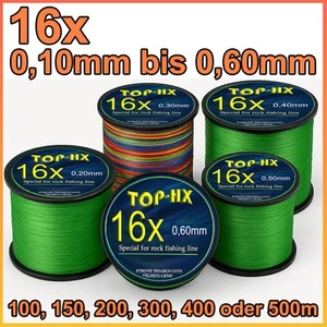 TOP 16 fach Geflochtene Angelschnur Grün 100–500 m Braid Line 0,10 -0,60mm - Bild 1 von 9