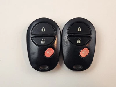 ORIGINAL LOT OF 2 TOYOTA 04-20 OEM KEY LESS ENTRY REMOTE FOB ALARM CAR PAIR USA - Image 1 of 4