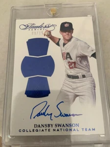 Flawless Dansby Swanson USA Signatures 2017 #EE. UU./15 automático - Imagen 1 de 2