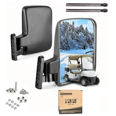 10L0L Golf Cart Side Mirrors for Yamaha Club Car EZGO, Golf Cart Accessories - Image 1 of 4