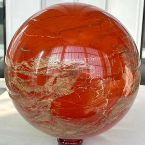 Sfera di diaspro rosso naturale cristallo di quarzo sfera reiki guarigione 7500G - Foto 1 di 12