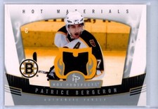 2006-07 Hot Prospects Hot Materials #PB Patrice Bergeron JERSEY - Boston Bruins