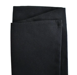 NEW PRADA Milano Solid Black 100% COTTON PREFOLDED Handkerchief Pocket Square - Picture 1 of 10