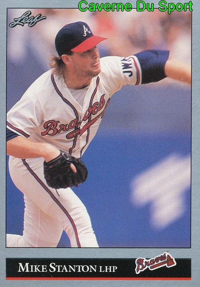 377   MIKE STANTON    ATLANTA BRAVES  BASEBALL CARD LEAF 1992 - Photo 1/1