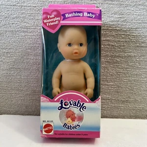 Vintage Lovable Babies Mattel Bathing Baby Toy Doll 7" 1994 #65125 HTF NEW RARE - Picture 1 of 12
