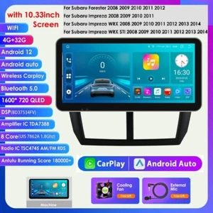 Radio para automóvil Android 12 Carplay WiFi GPS para Subaru Forester Impreza WRX 2008-2014 - Imagen 1 de 22