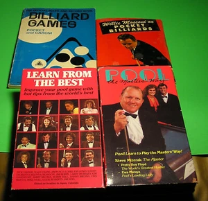 4 Items total  2 Videos on Pool Playing by the Greats- 2 Books on Billiard Games - Bild 1 von 11