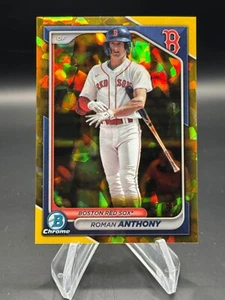 2024 BOWMAN SAPPHIRE ROMAN ANTHONY RC GOLD REFRACTOR # /50 RED SOX BCP-22 - Picture 1 of 2