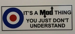inside Car Window decal printed on Static Cling It's a Mod thing - Picture 1 of 1