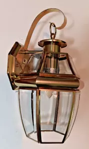 Sea Gull Lighting 8067-02 Lancaster Outdoor Wall Lantern/Fixture Polished Brass - Picture 1 of 20