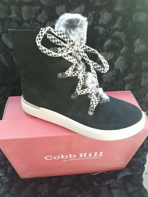 Rockport Cobb Hill Elysse Alpine Boots, Black, Women's 8 M NIB - Image 1 of 4