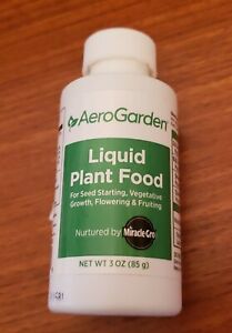 Aerogarden Nutrient Liquid Plant Food 3oz NEW for seed starting, growth & more