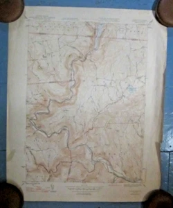 Vintage Original USGS Topographie Karte, Massachusetts-VT Rowe Quadrangle, 1947 Ed. - Bild 1 von 8