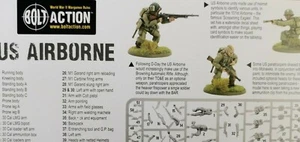 WW2 28mm Warlord Games Folleto de instrucciones US American Airborne Paracaidistas - Imagen 1 de 1