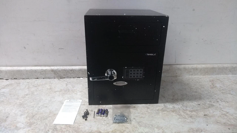Barska AX11930 2.3 Cu Ft Capacity Black Cash Depository Safe - Image 1 of 4