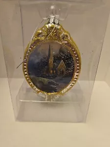 THOMAS KINKADE WEIHNACHTSORNAMENT WINTER IN BERGKAPELLE KURT S. ADLER, INKL. - Bild 1 von 4