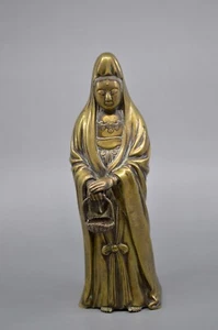 Antique, Japanese, bronze. Kannon statue, 9 inches tall - Picture 1 of 11
