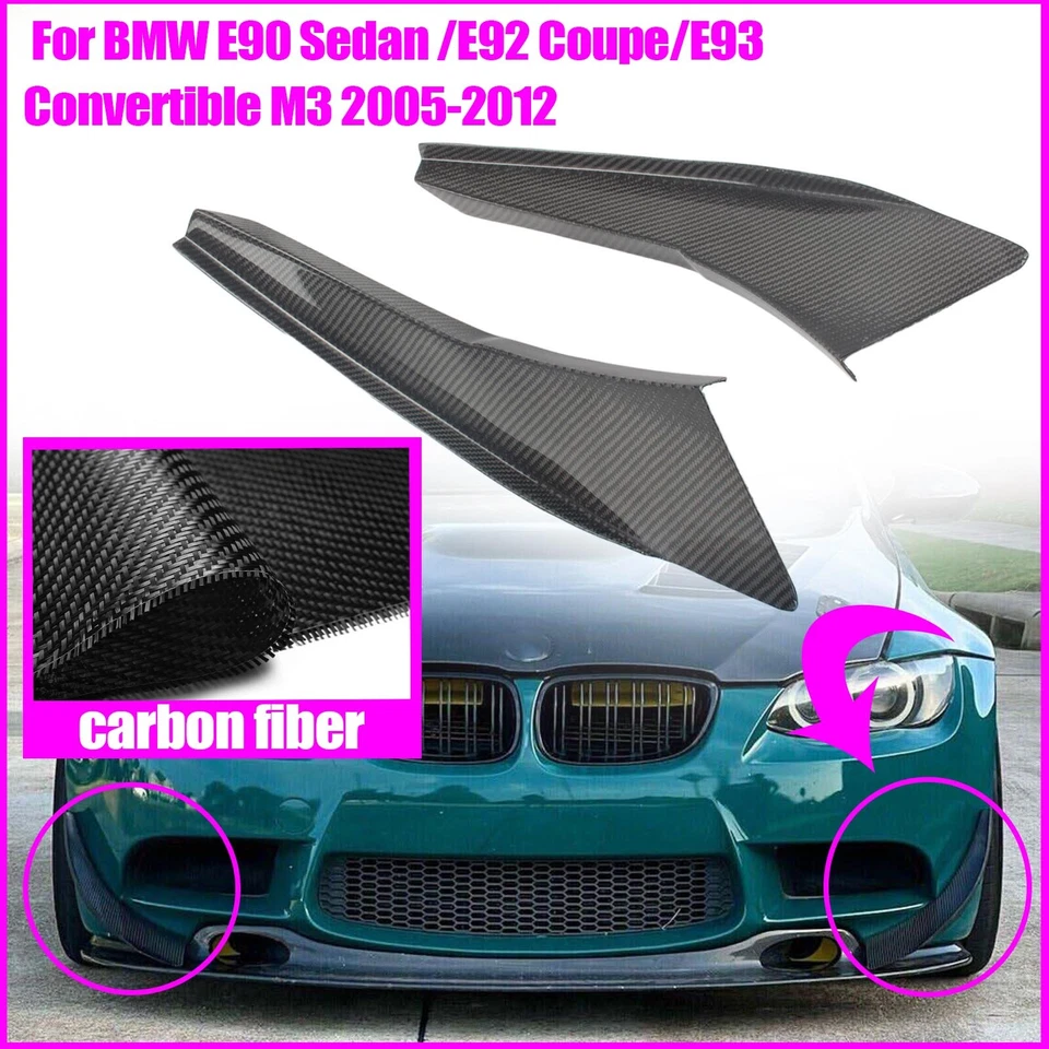 Für BMW E90 E92 E93 M3 Carbon Flaps Frontspoiler Lippe Splitter Frontlippe vorne - Bild 1 von 4