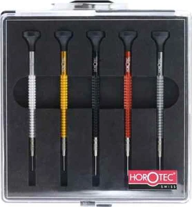 HOROTEC 01.020-A ASSORTMENT OF 5 WATCHMAKER SCREWDRIVERS - SWISS MADE - NEW - Picture 1 of 1