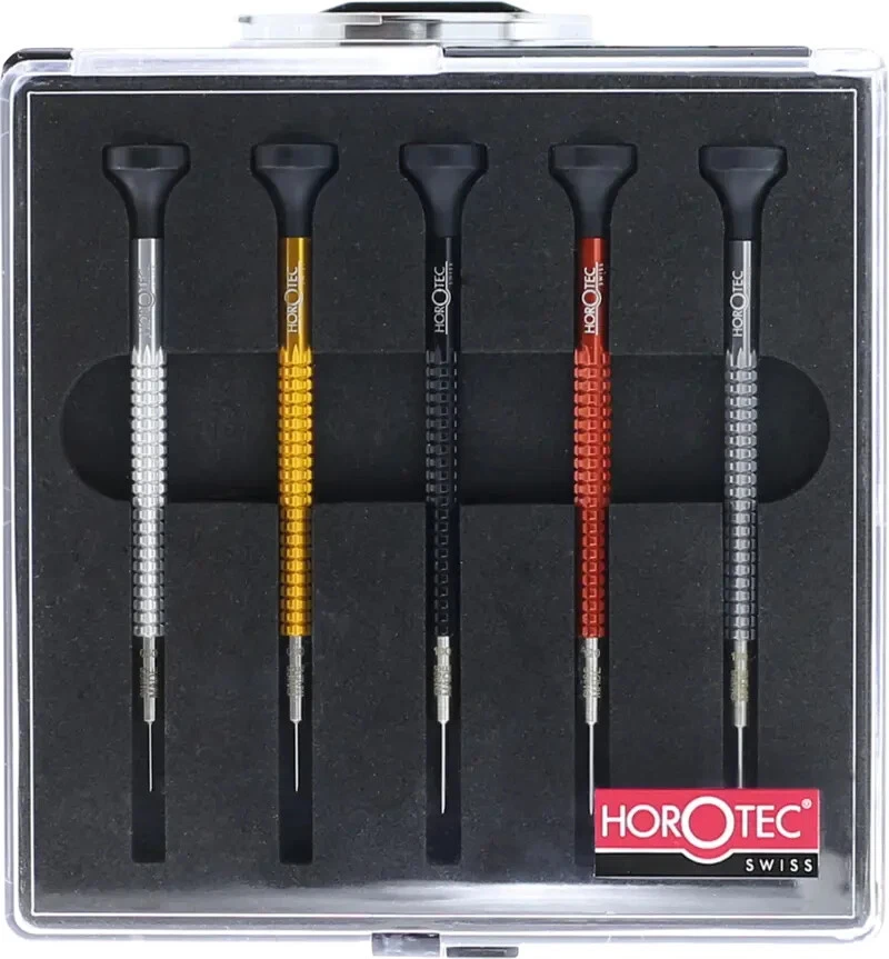 HOROTEC 01.020-A ASSORTMENT OF 5 WATCHMAKER SCREWDRIVERS - SWISS MADE - NEW - Image 1 of 1