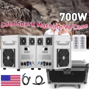 Cold Spark Machine 700W Stage Effect DMX Firework Wedding 6.6-9.8ft w/Case US - Picture 1 of 27