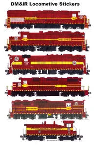 Duluth, Missabe & Iron Range Locomotives 6 individual Stickers Andy Fletcher - Picture 1 of 1