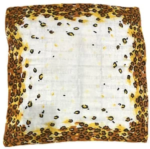 Bufanda vintage estampada de animal de seda leopardo - Imagen 1 de 2
