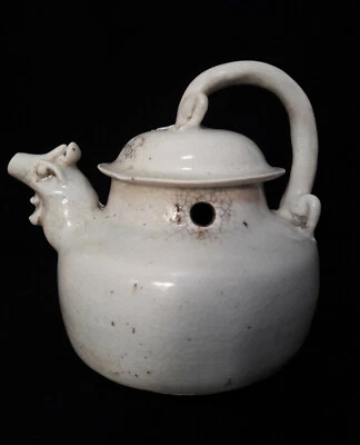 Real Old and Antique Chinese Song Qingbai Rooster Head Pouring Pipe Ewer  - Image 1 of 4