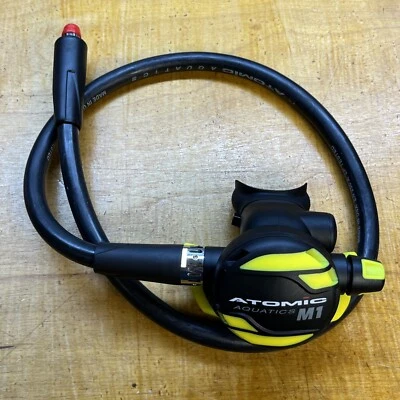 Atomic Aquatics M1 Octopus Black/Yellow - 02-0105-3P Technical Diving Scuba Octo - Image 1 of 4