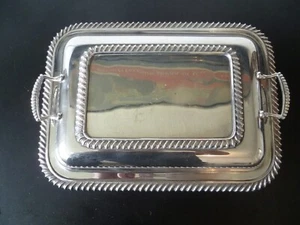 Antique 'Davis & Sons' Monogrammed, Gadrooned Rim, Silver Plated Serving Tureen - Picture 1 of 11