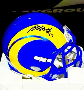 Davante Adams Signed Mini Helmet Los Angeles Rams WR Metabilia Certified - Picture 1 of 2