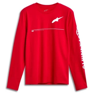 Alpinestars Committed Long Sleeve CSF T-Shirt Mens Tee Red - Picture 1 of 2