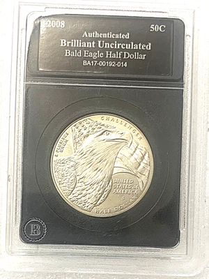 2008-S Bald Eagle Clad Half Dollar Challenger Better Grade - smcab2 - Image 1 of 2