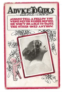 VERY IMPORTANT Advice to Girls!! - Valentine's Comic Cupid Romance Love Marriage - Picture 1 of 3