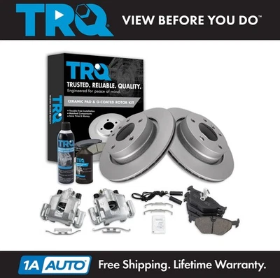 Kit de pastillas de freno trasero y rotor TRQ para BMW 323Ci 323i 2000 2001-2003 325Ci 325i Foto 1 de 4