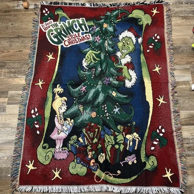 Vintage Grinch Throw Blanket Northwest Company 42”x58” Made In USA - Image 1 of 4