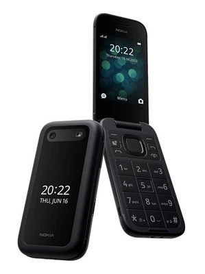 Nokia 2660 Flip TA-1474 Schwarz 4G LTE Dual Sim Senioren Tasten Klapp Handy NEU