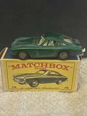 Matchbox Lesney Vintage Ferrari Berlinetta #75 Green w/ Hitch in Original Box - Image 1 of 4