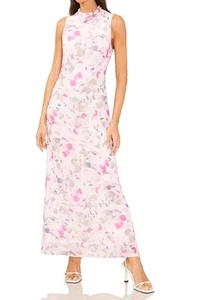 NEW Vince Camuto High Neck Medium Pink Sleeveless Maxi Dress - Picture 1 of 10