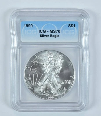 American Silver Eagle MS70 ICG 1999 *8286 Foto 1 de 4