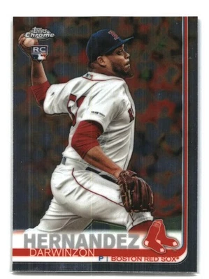2019 Topps Chrome Update #30 Darwinzon Hernandez RC Rookie Boston Red Sox - Image 1 of 2