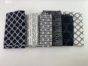 6 coupes Emma & Mila noir blanc et or tissu métallisé boules géométriques cercles - Photo 1/4